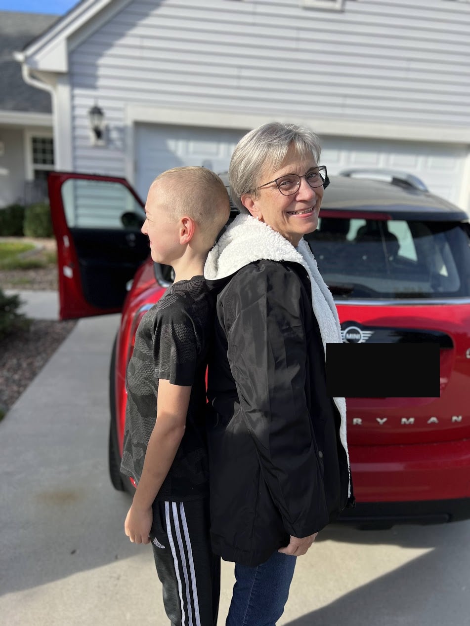Elizabeth and her grandson
